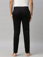 Load image into Gallery viewer, Go Colors Black Cotton Stretch Pants
