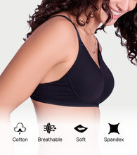 Load image into Gallery viewer, Enamor Ultra Smooth T-Shirt Bra - Padded, Non-Wired, Full Coverage - A127 (Jet Black)
