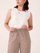 Load image into Gallery viewer, Go Colors Beige Woven Viscose Casual Pants
