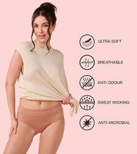 Load image into Gallery viewer, Enamor IP01 Innovations Bamboo Bliss, Anti Rash, All Day Comfort, Mid Waist Brief Panty for Women - Super Soft, Naturally Absorbent, Antimicrobial with Stain release, Inner Elastic, Full Coverage-  Pack of 1 (Honey Beige)
