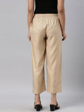 Load image into Gallery viewer, Go Colors Beige Silk Pants
