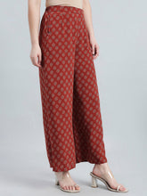 Load image into Gallery viewer, Go Colors Red Woven Viscose Printed Palazzo
