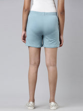 Load image into Gallery viewer, Go Colors Dusty Blue Cotton Knit Shorts
