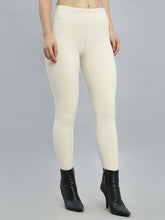 Load image into Gallery viewer, Go Colors Cream Warm Suede Leggings
