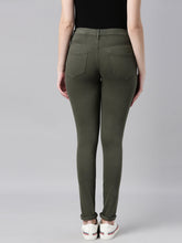 Load image into Gallery viewer, Go Colors Dark Olive Cotton Polyester Super Stretch Jeggings
