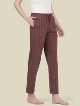Load image into Gallery viewer, Go Colors Brown Cotton Knit Printed Lounge Pants
