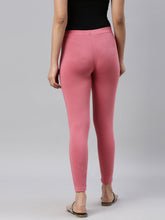 Load image into Gallery viewer, Go Colors Light Rust Cotton Stretch Ankle Length Leggings
