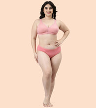 Load image into Gallery viewer, Enamor Plush Comfort, Side Support and Lift Women's Everyday Full Support Plunge Bra - All Day Comfort, Non-Padded, Wirefree, High-Coverage - F024
