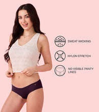 Load image into Gallery viewer, Enamor PB40 Innovations Invisi, All Day Comfort, Low Waist Bikini Panty for Women - No Visible Panty Lines, Sweat wicking, Free Cut, Regular Coverage -  Pack of 1 (Grape Wine)
