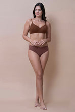 Load image into Gallery viewer, Amante Breathe Bliss Padded Non-Wired T-Shirt Bra - Cambridge Brown 04901
