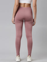 Load image into Gallery viewer, Go Colors Dusty Voilet Cotton Stretch Side Stripes Active Leggings
