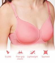 Load image into Gallery viewer, Enamor Innovations  Ecolite, Smoother Perfect Lift Women's T-Shirt Bra - Padded, Wirefree, High Coverage  - F165 (Peach Coral)

