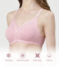 Load image into Gallery viewer, Enamor Innovations Fabcool Full Support Everyday Full Figure Bra - Jiggle Control and Antimicrobial, Non-Padded, Wirefree, Full Coverage Women's Bra - AB75 (Available in  Plus Sizes) (Orchid Melange) (Orchid Melange)
