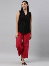 Load image into Gallery viewer, Go Colors Cherry Cotton Wide Leg Pants
