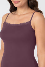 Load image into Gallery viewer, Amante Modal Lace Camisole - Eggplant 82801
