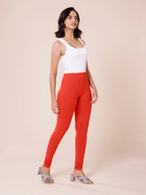 Load image into Gallery viewer, Go Colors Rust Cotton Stretch Churidar
