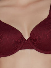 Load image into Gallery viewer, Amante Floral Romance Padded Wired Bra - Maroon 10301
