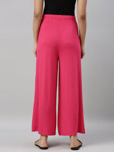 Load image into Gallery viewer, Go Colors Young Fuchsia Viscose Knit Palazzo
