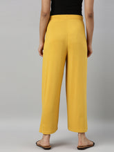 Load image into Gallery viewer, Go Colors Golden Yellow Viscose Knit Palazzo
