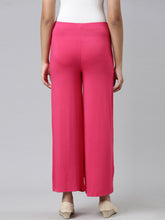 Load image into Gallery viewer, Go Colors Young Fuchsia Viscose Stretch Knit Palazzo
