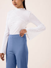 Load image into Gallery viewer, Go Colors Dark Jean Roma Ponte Flared Pant
