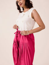 Load image into Gallery viewer, Go Colors Dark Rose Cotton Salwar
