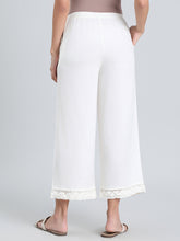 Load image into Gallery viewer, Go Colors Cream Linen Lace Palazzo
