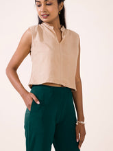 Load image into Gallery viewer, Go Colors Dark Green Cotton Stretch Kurti Pants

