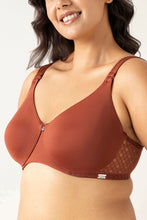 Load image into Gallery viewer, Amante Mystic Curves Non-padded Wired Minimizer Bra - Mahogany
