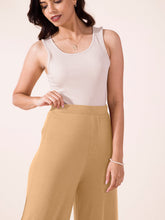 Load image into Gallery viewer, Go Colors Wheat Viscose Knit Palazzo
