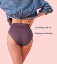 Load image into Gallery viewer, Enamor CW01 Cotton Classic, All Day Comfort, High Waist Brief - Breathable, Antimicrobial with Stain Release, Outer Brushed Wide Elastic, Full Coverage -  Pack of 1 (Plum Wine)
