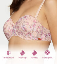 Load image into Gallery viewer, Enamor Strapless Multiway Styling Women’s T-Shirt Bra, Padded, Wired, High Coverage – FE26

 (Print)
