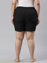 Load image into Gallery viewer, Go Colors Black Woven Viscose Printed Lounge Shorts
