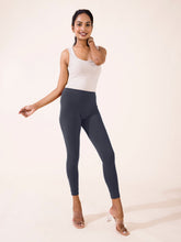 Load image into Gallery viewer, Go Colors Dark Jean Cotton Stretch Ankle Length Leggings
