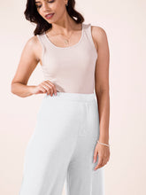 Load image into Gallery viewer, Go Colors White Viscose Knit Palazzo
