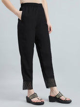Load image into Gallery viewer, Go Colors Black Organza Ethnic Pant
