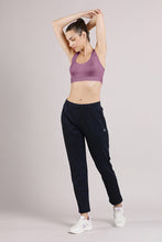 Load image into Gallery viewer, Amante Elements Cotton Lined Low Impact Sports Bra - Argyla Purple 00501
