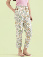 Load image into Gallery viewer, Go Colors White Woven Viscose Printed Lounge Pants
