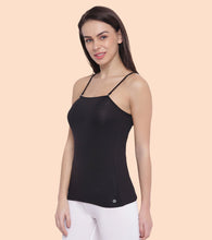 Load image into Gallery viewer, Enamor Sleeveless Regular Length Slim Fit camisole For Women - All Day Comfort, Modal Fabric - E007 (Black)
