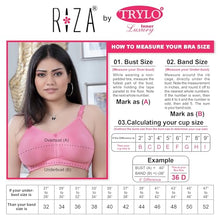 Load image into Gallery viewer, TRYLO Riza T-FIT Women's Non-Padded,Non-Wired,Full Coverage,Seamless 100% Cotton Feel Fabric Bra Available in Multicolor|B0CKBXTPL1
