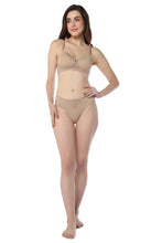 Load image into Gallery viewer, Amante Lace Elegance Padded Non-Wired Bra - Stucco 87701
