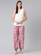 Load image into Gallery viewer, Go Colors Medium Pink Woven Viscose Printed Palazzo
