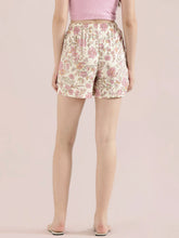 Load image into Gallery viewer, Go Colors White Woven Viscose Printed Lounge Shorts
