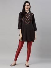 Load image into Gallery viewer, Go Colors Maroon Nylon Stretch Shimmer Leggings
