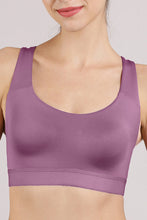 Load image into Gallery viewer, Amante Elements Cotton Lined Low Impact Sports Bra - Argyla Purple 00501
