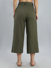 Load image into Gallery viewer, Go Colors Olive Linen Blend Culottes
