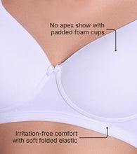 Load image into Gallery viewer, Enamor Ultra Smooth T-Shirt Bra - Padded, Non-Wired, Full Coverage - A127 (Bright White)
