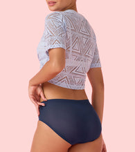 Load image into Gallery viewer, Enamor IP02 Innovations Invisi, Fit Flex, No Visible Panty Lines, All Day Comfort, Mid Waist Brief Panty for Women - Breathable Lightweight Fabric, Antimicrobial with Stain Release, Bonded Free Cut, Regular Coverage -  Pack of 1 (Navy)

