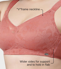 Load image into Gallery viewer, Enamor Innovations Transform Ultralight, Everyday Women's Minimizer Bra -Super lift, Non-Padded, Wirefree, Full Coverage - F122 (Available in Plus Sizes) (Rosette)
