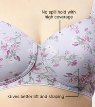 Load image into Gallery viewer, Enamor Innovations  Ecolite, Smoother Perfect Lift Women's T-Shirt Bra - Padded, Wirefree, High Coverage  - F165 (Dainty Petal Print)
